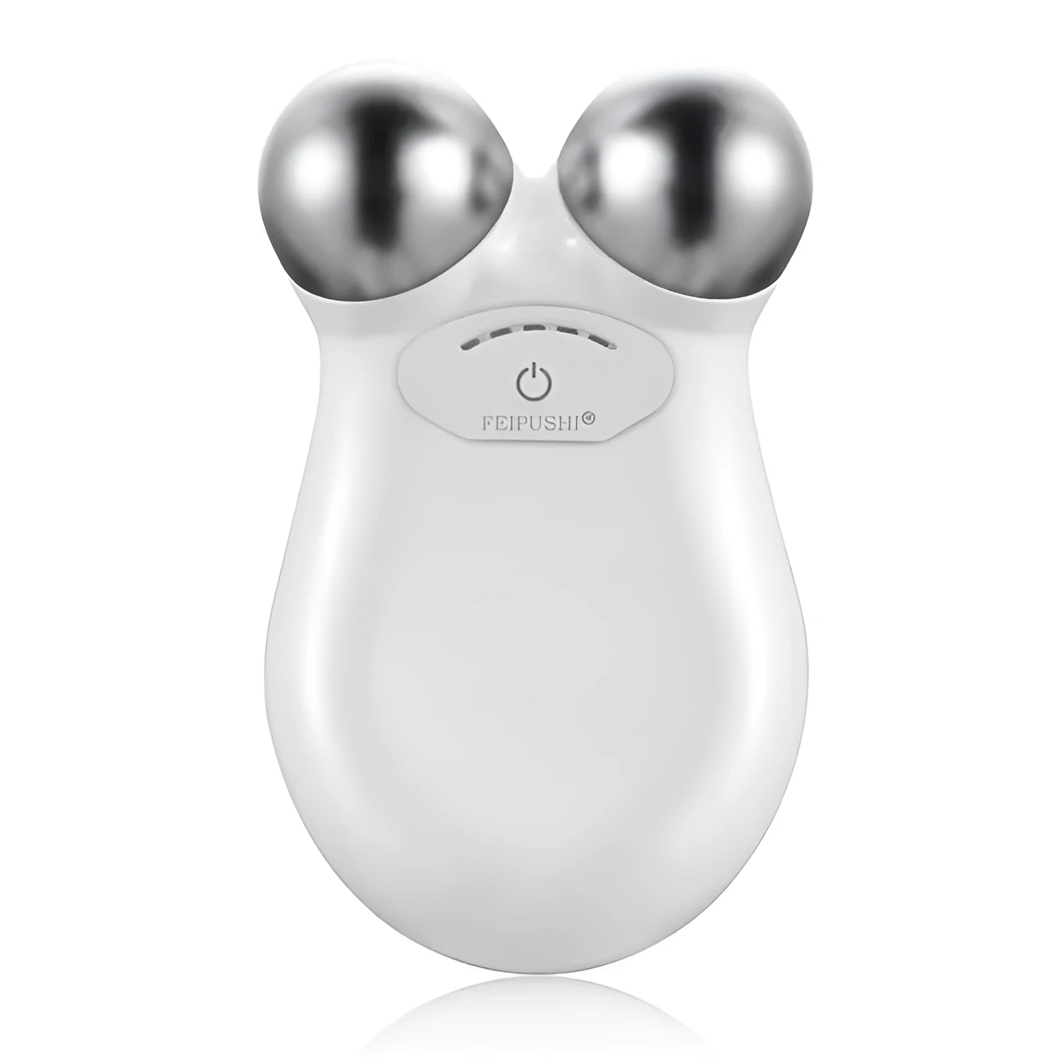 Pink or white microcurrent facial lifting device with compact design for skin firming treatments