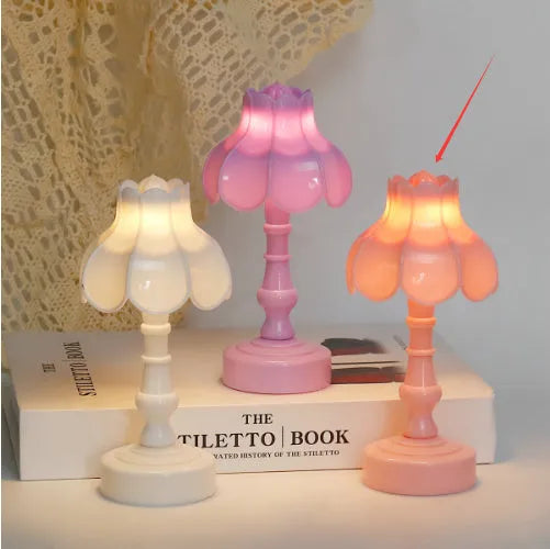 Retro pagoda shaped night lamp with geometric stereo design in modern simplicity style