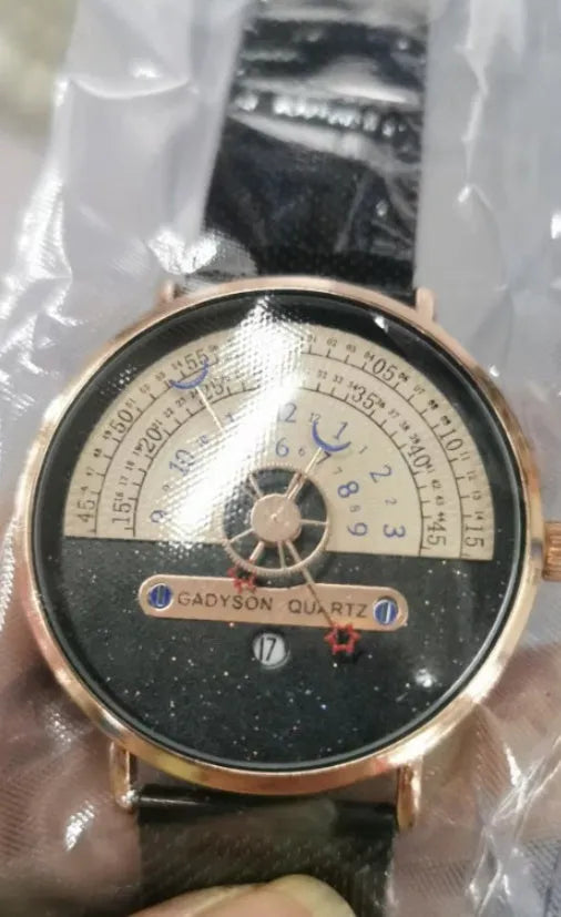 Men's sports watch M-1288 with round 40mm dial, alloy case, and stainless steel bracelet