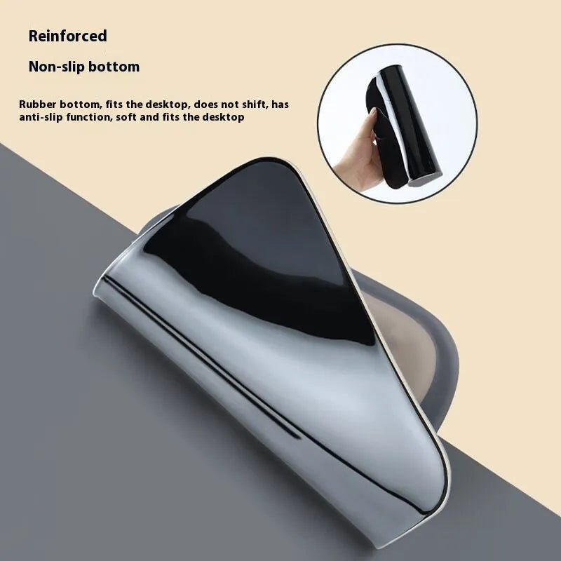 Ergonomic cloth silicone mouse pad with raised wrist support in Silver Gray colour
