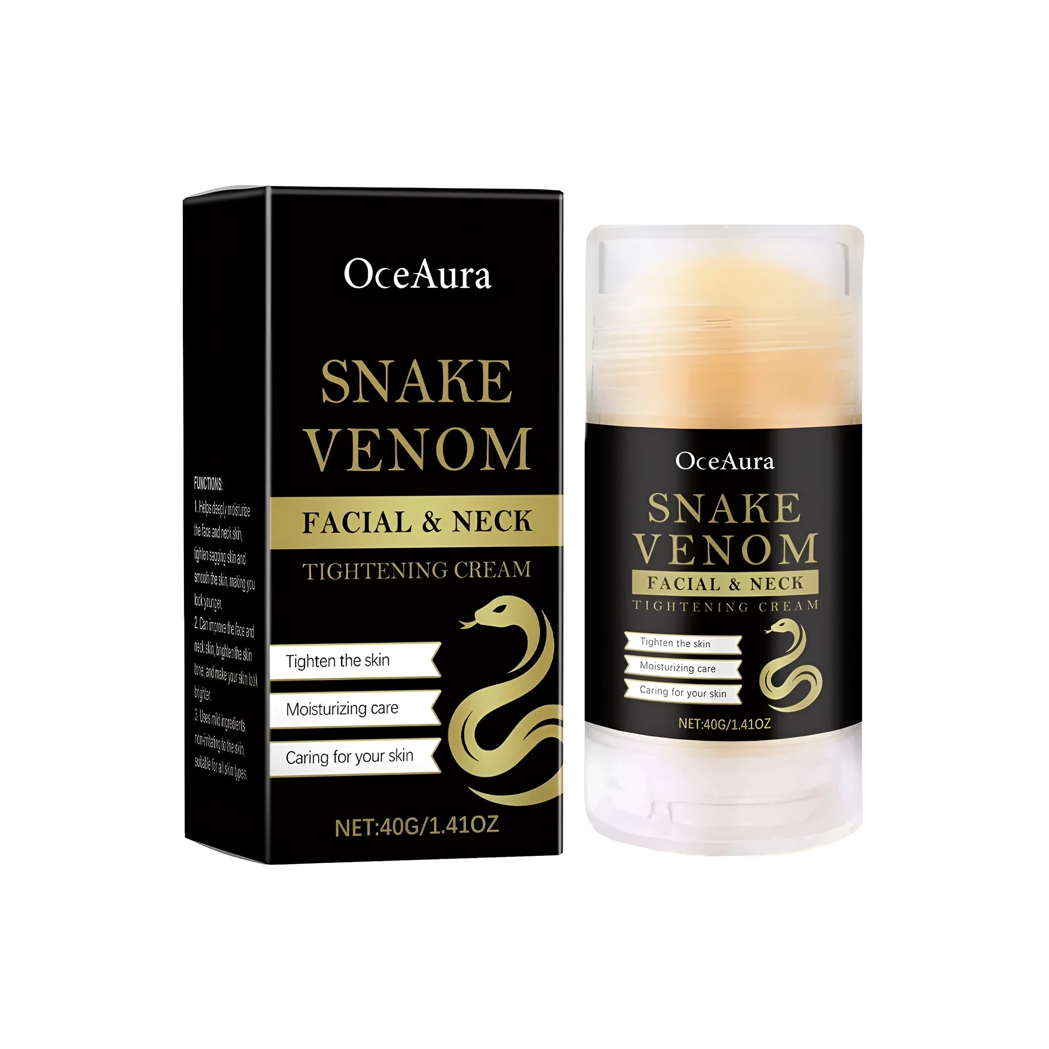 40g white nursing stick containing facial tightening cream with snake venom peptide.
