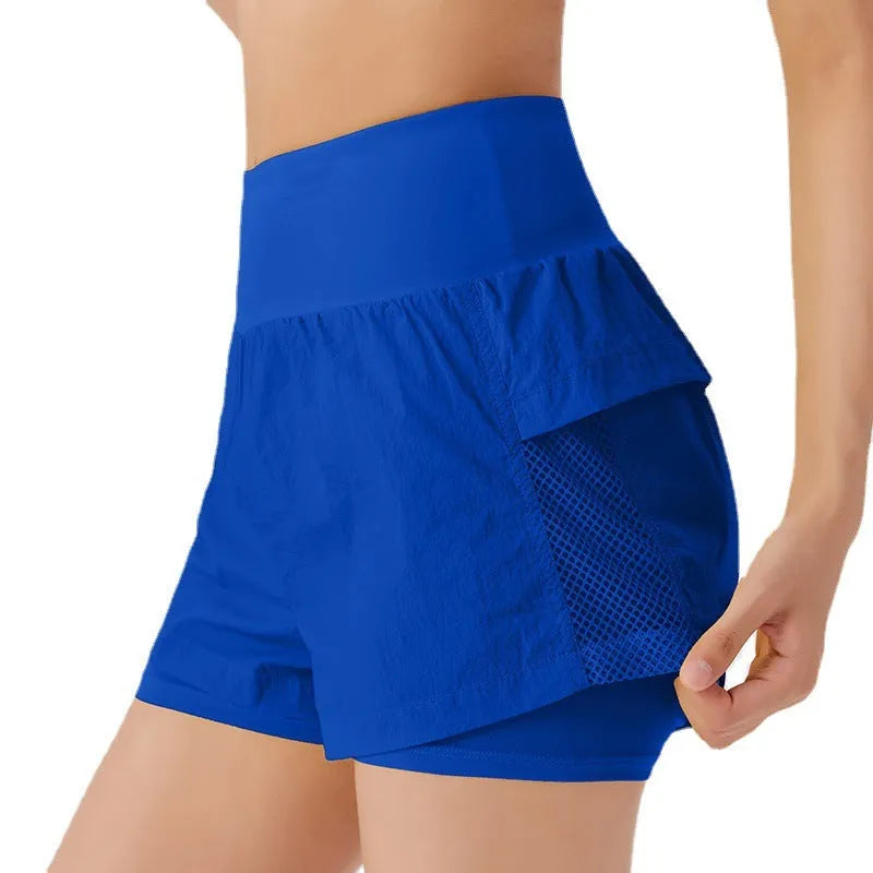 Women's cotton blend quick-drying fitness shorts in loose casual style