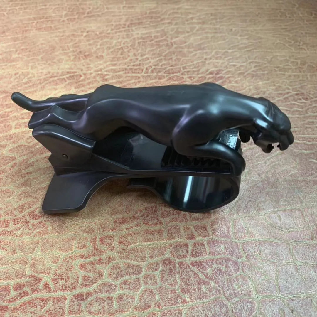 Car Leopard brand rotatable mobile phone holder in black, gold, and silver finishes, showing 360-degree rotation.