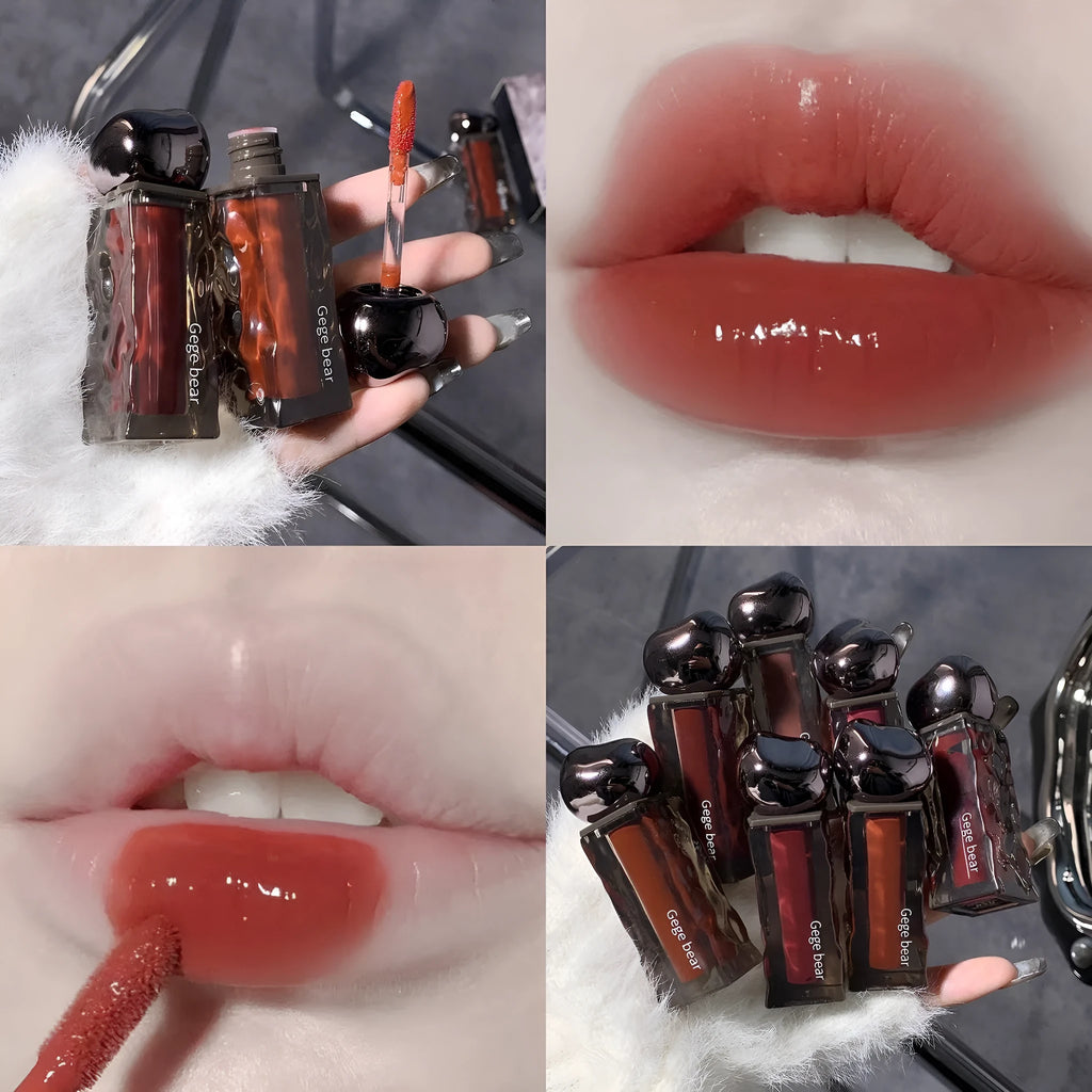 Glacier Lava Lip Lacquer mirror makeup gloss in water light formula with seven colour options