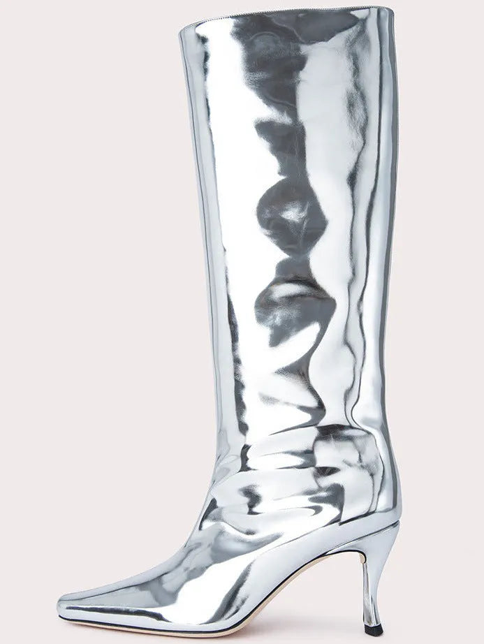 Women's square toe cowboy boot in microfiber, shown in one of eight available colours.