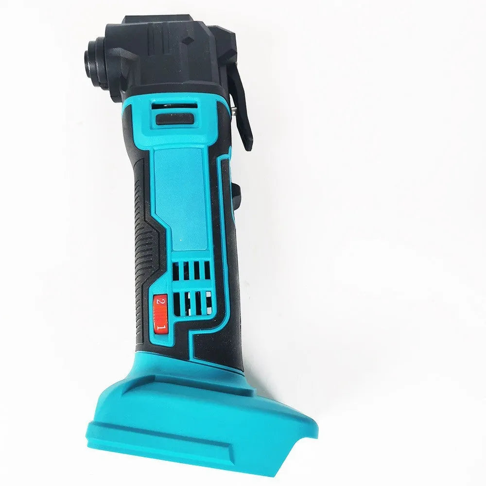 Rechargeable brushless lithium battery trimming machine and plastic storage box with accessories.