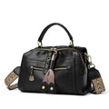 Women's soft PU leather one-shoulder crossbody bag in horizontal square shape shown in six colour options