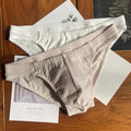 Men's pure cotton triangle underwear briefs in solid colours with mid-waist design