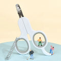 Professional grey and pink pet nail clippers with curved tips and rubber-coated handle