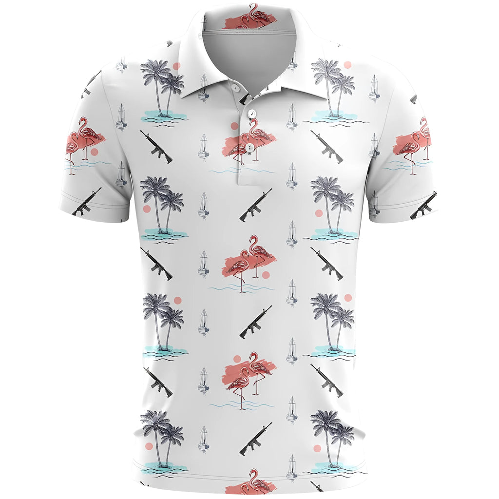 3D printed short sleeve sports top in bird eye cloth, shown in a loose fit on a model.