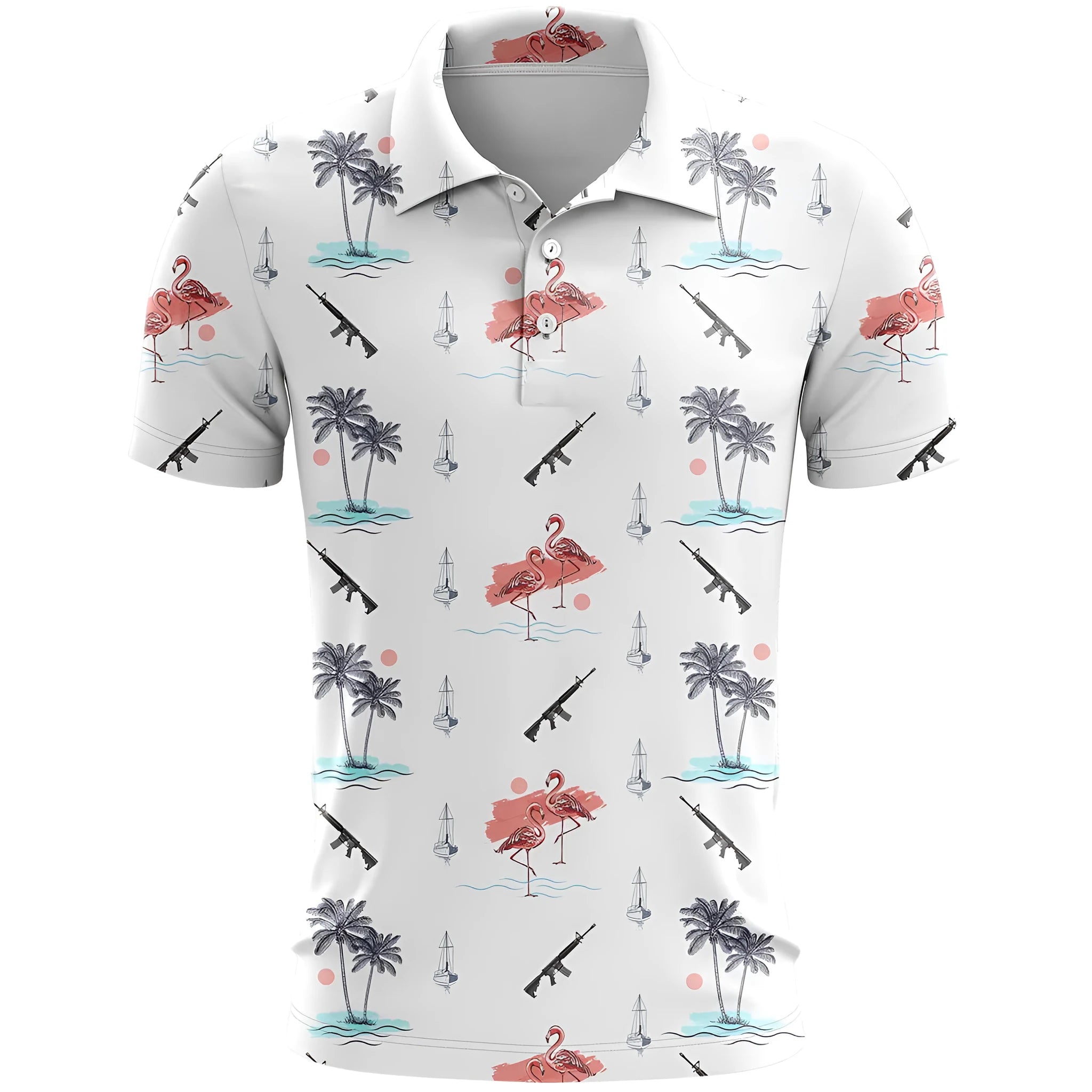 3D printed short sleeve sports top in bird eye cloth, shown in a loose fit on a model.