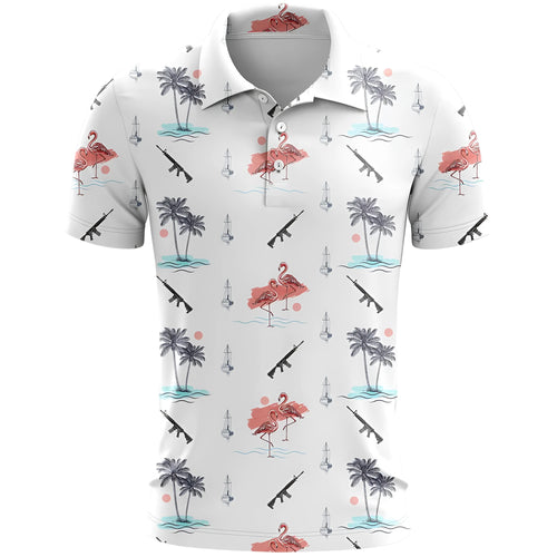 3D printed short sleeve sports top in bird eye cloth, shown in a loose fit on a model.