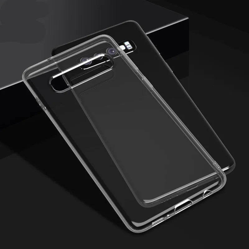 Transparent TPU anti-soft shell back cover for Samsung S10 phone case