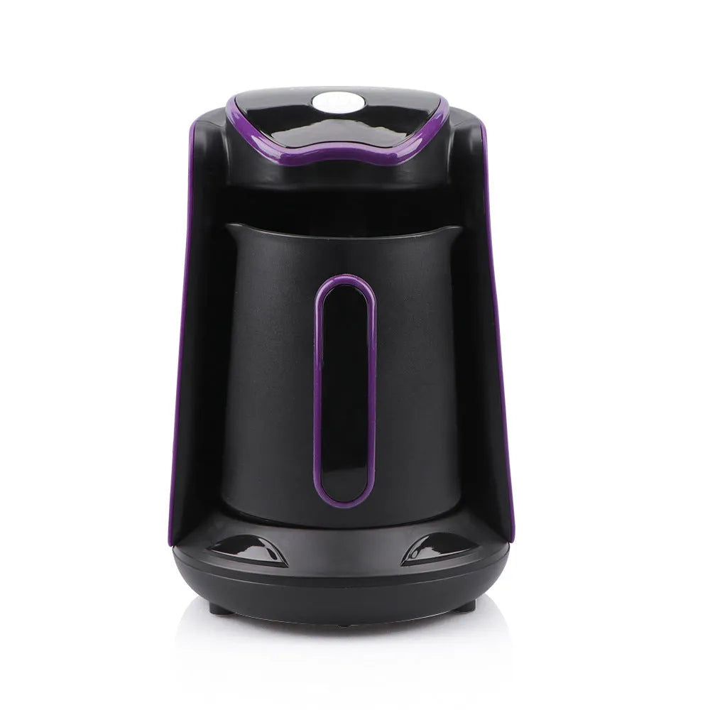 Plastic portable coffee and tea maker in blue with EU power cord