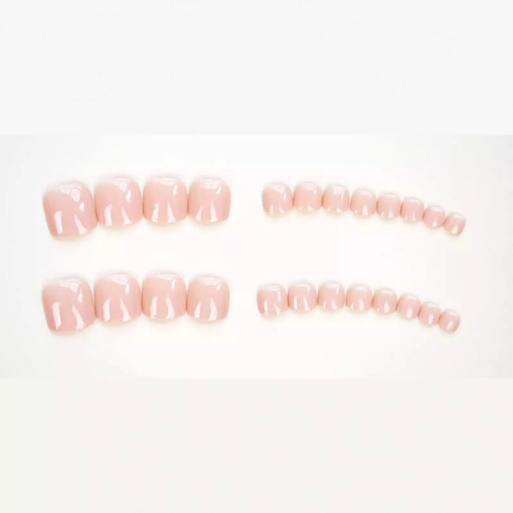 Fashion personality toe nail stickers with adhesive glue in skin colour J-52 shade for artificial nail decoration
