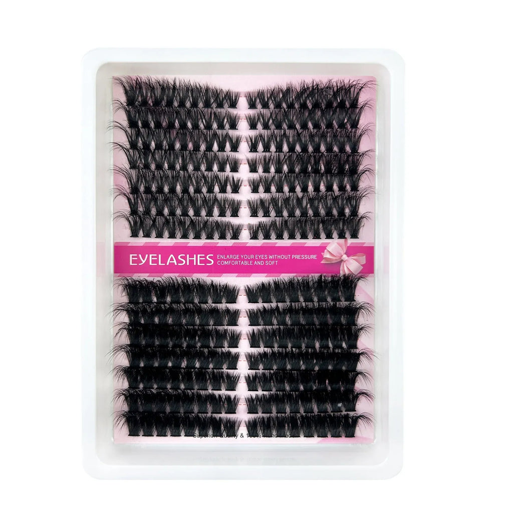 Creative large capacity mixed false eyelashes in high imitation material, 13.7cm x 13.5cm case