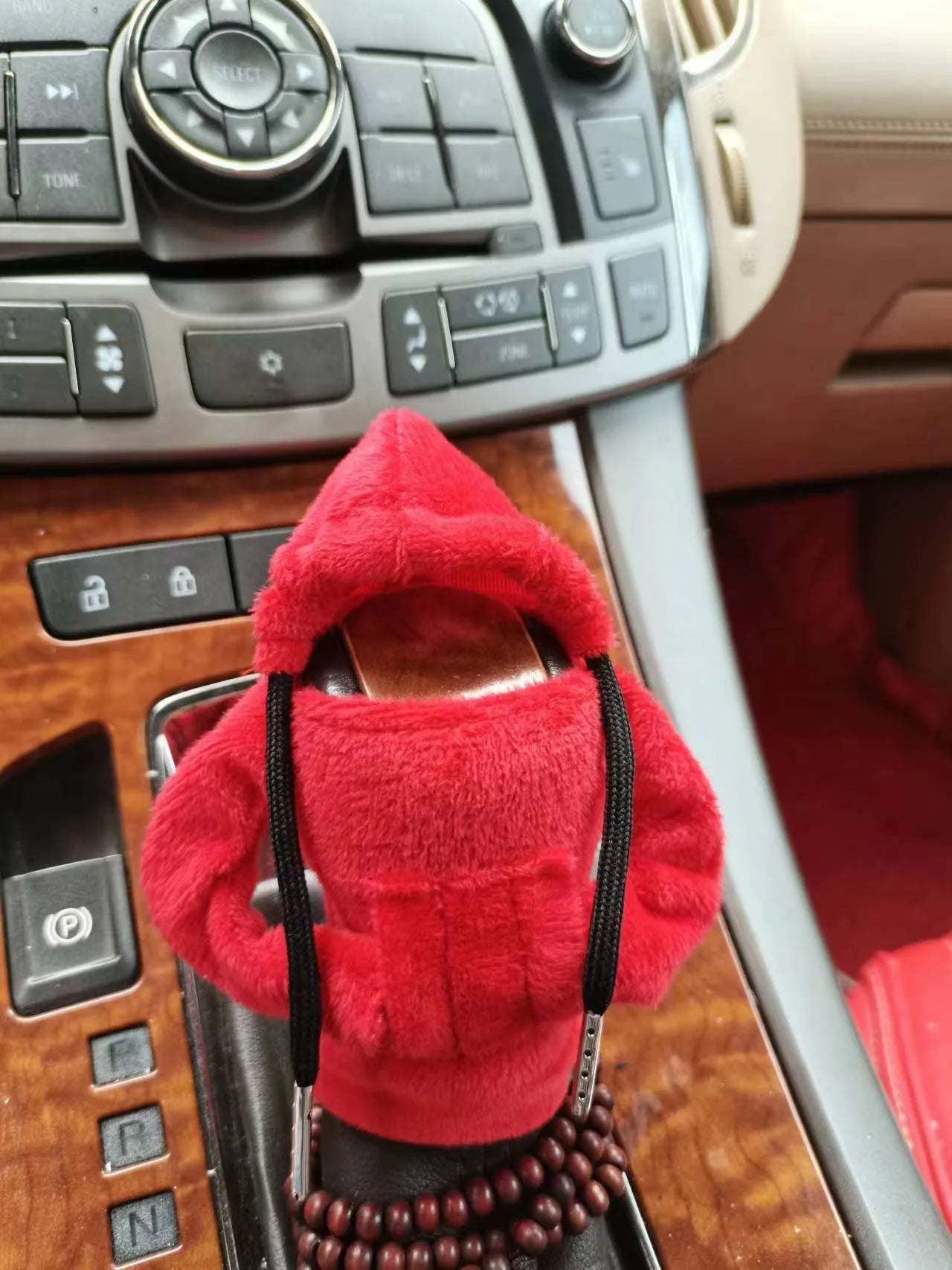 Dutch velvet car gear handle sleeve in multiple colour options on a car gear stick