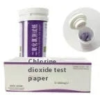 Chlorine dioxide test paper bottle with 50 pieces for waste water concentration monitoring 0-1000mg/L