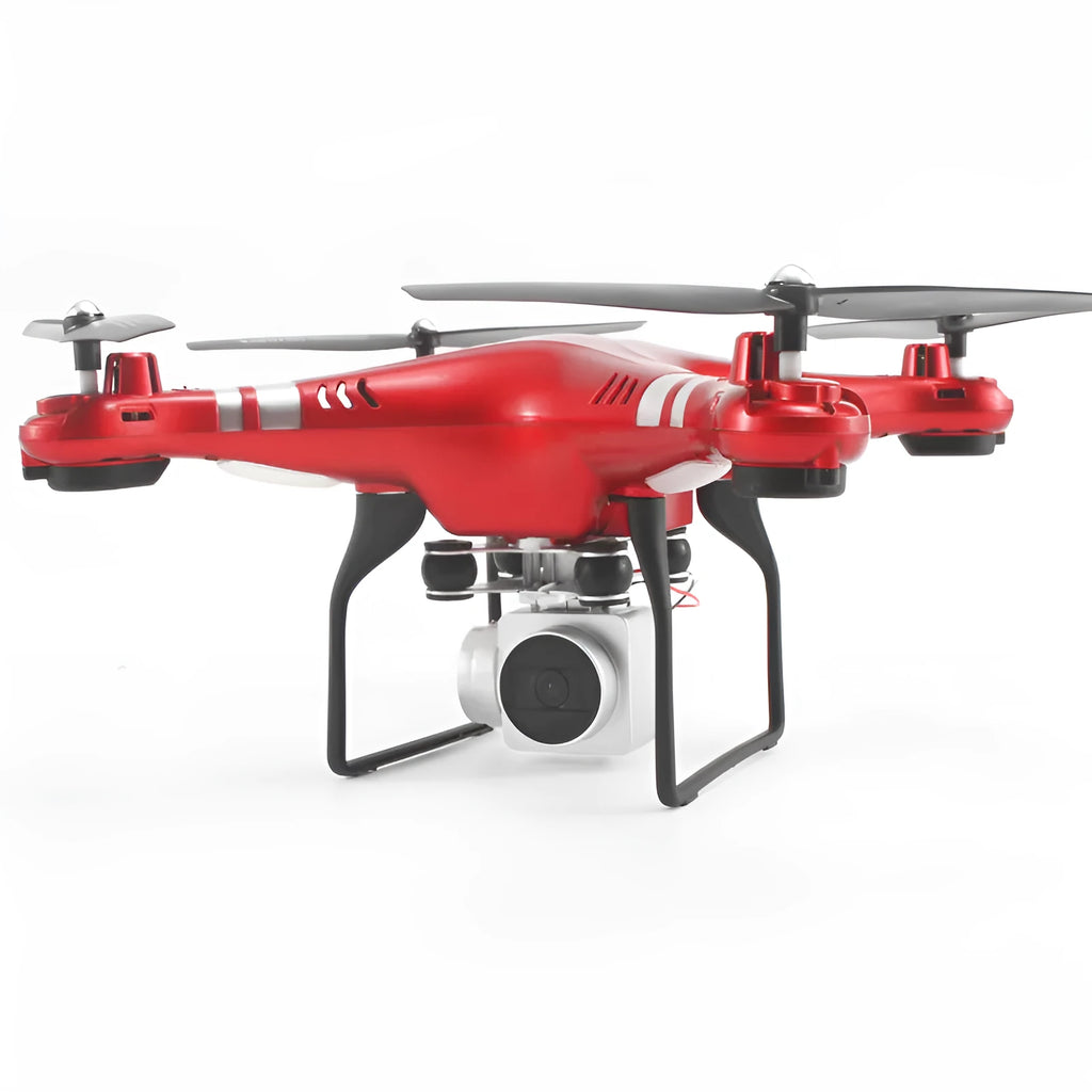 HD aerial photography drone with remote control in black, red, or white colours