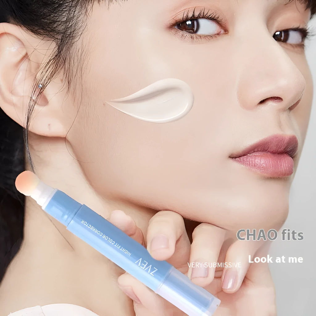 Concealer cream with sponge brush head applicator in three shade options