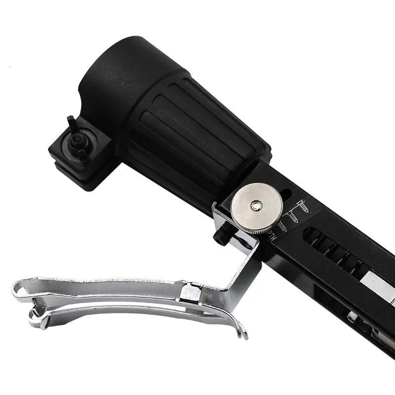 Electric screwdriver chain screw gun head attachment with automatic nail gun mechanism