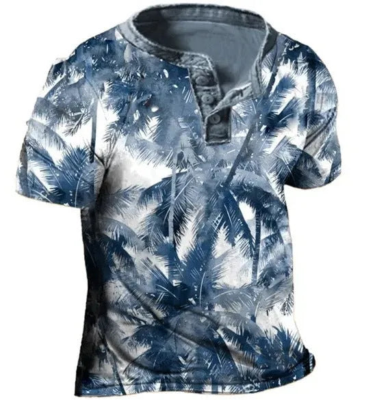 Men's short sleeve lapel button shirt in bird eye cloth polyester for summer sports