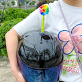Yellow silicone sunflower helmet decoration with suction cup for motorbike or bicycle helmets