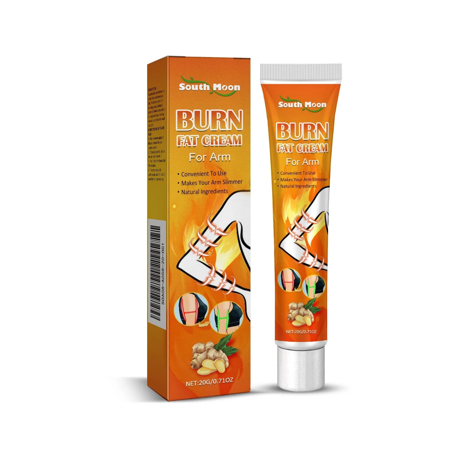 20g Body Care Cream tube for arm firming massage, 12.5cm long