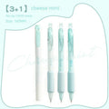 Four double-headed fluorescent pens with 0.5mm writing tips for student calligraphy practice