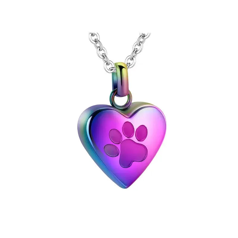 Titanium steel casket necklace with heart pendant that opens