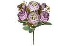 Artificial silk peony bouquet in champagne colour for home or wedding table decoration.