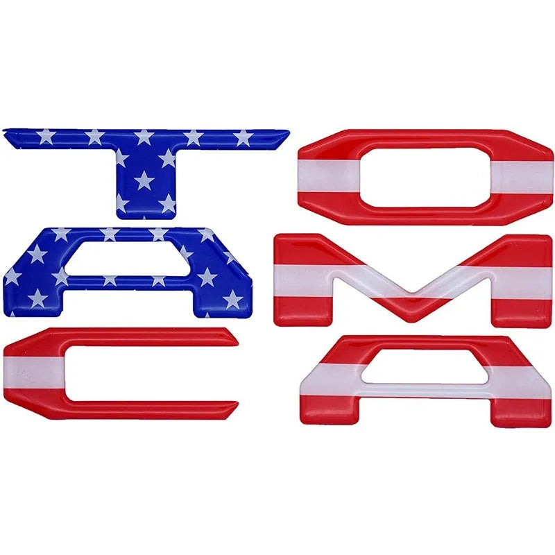 Takuma acrylic 3D tail box car sticker with national flag pattern in red