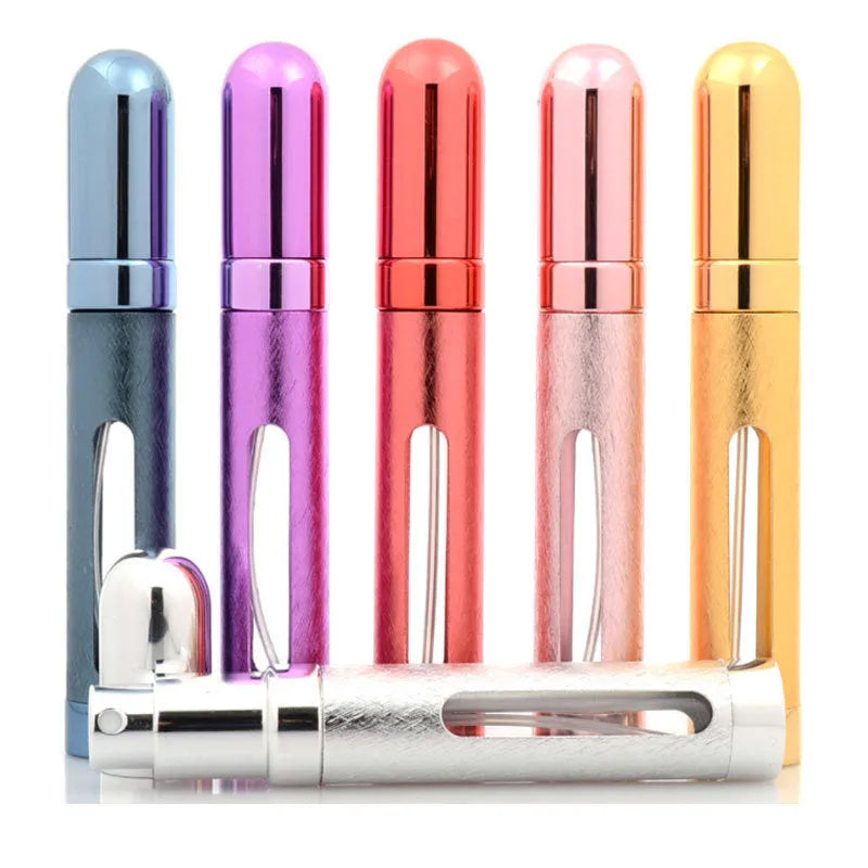 12ml aluminium travel perfume bottle with glass liner in various colours