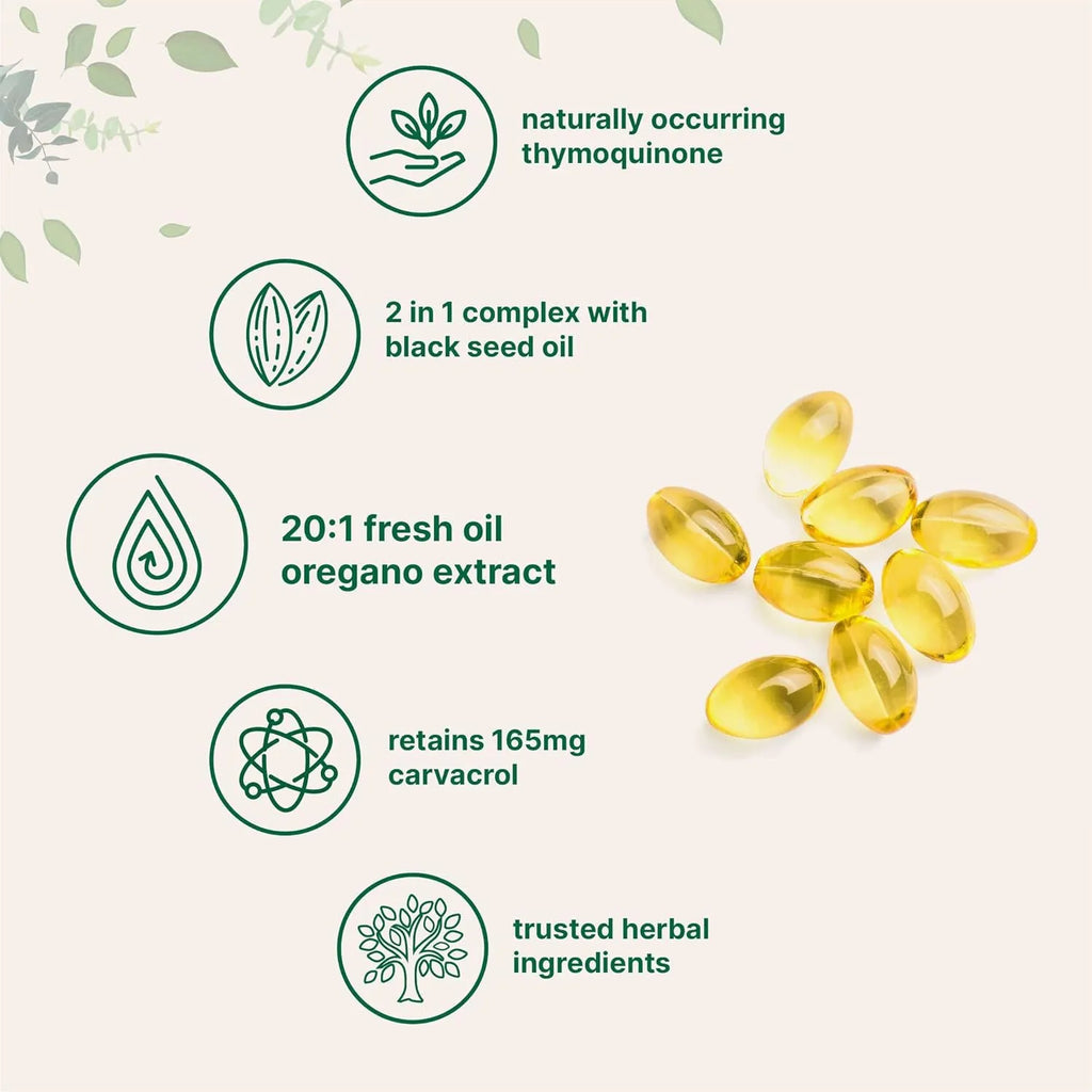 Butter Black Seed Oil Soft Capsules bottle with 180 or 300 tablet options