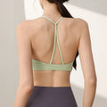 Women's nylon sports vest with fixed double shoulder straps in five colour options