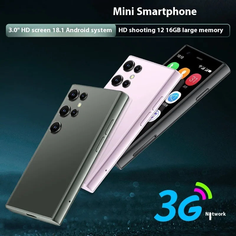 S23PRO XS15 mini Android smartphone in black green pink purple colours with 30cm screen