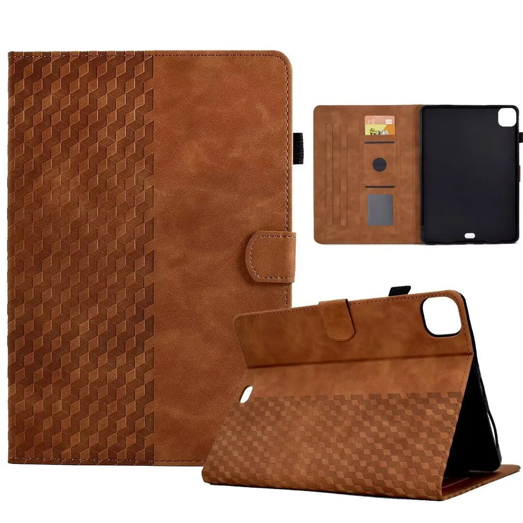 Shockproof tablet leather case with diamond frosted finish and stand for iPad Pro 11