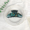 Oversized women's barrette with irregular starry sky pattern in cellulose acetate.
