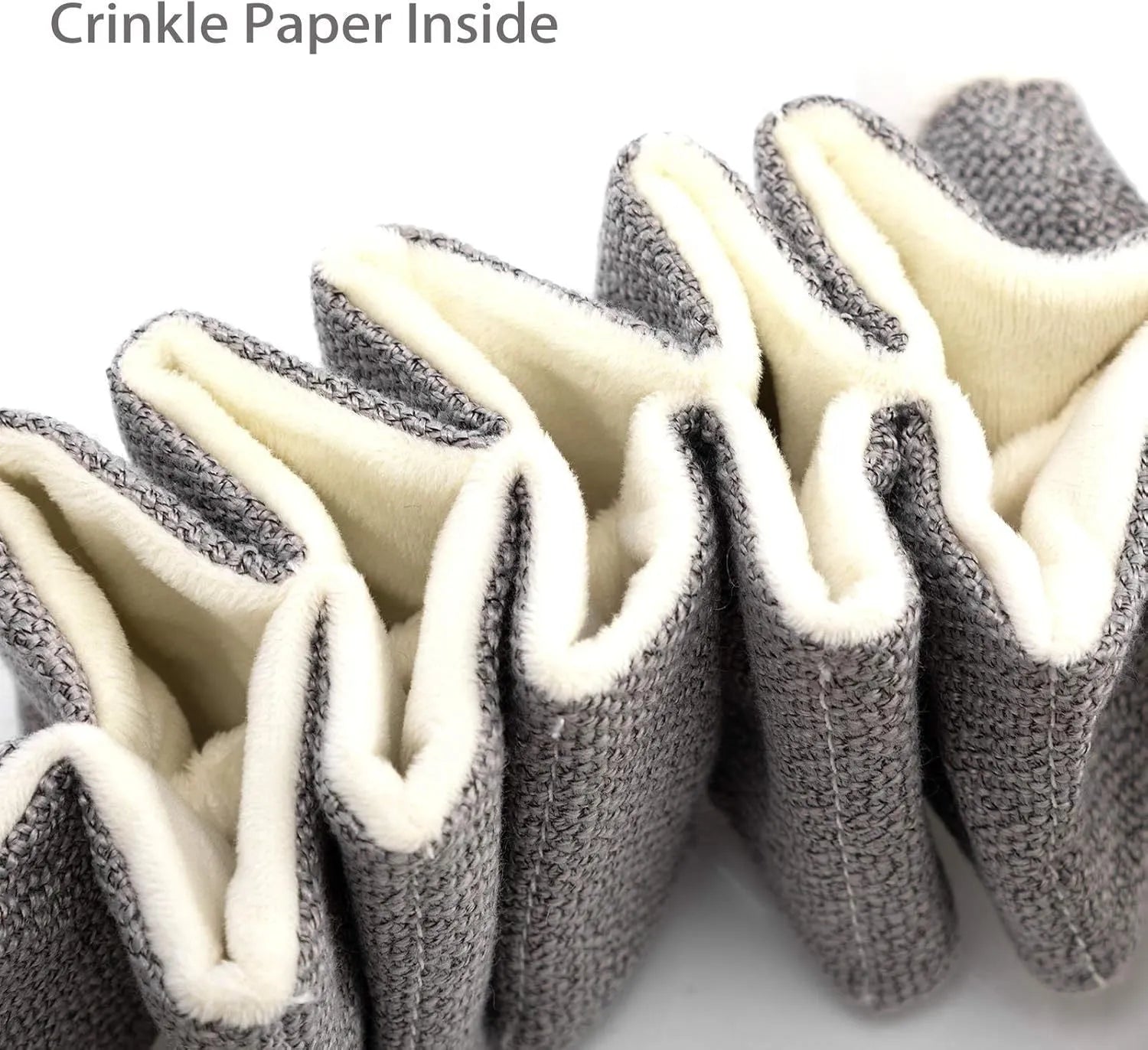 Grey koala stuffed dog toy measuring 30cm with crinkle paper inside.