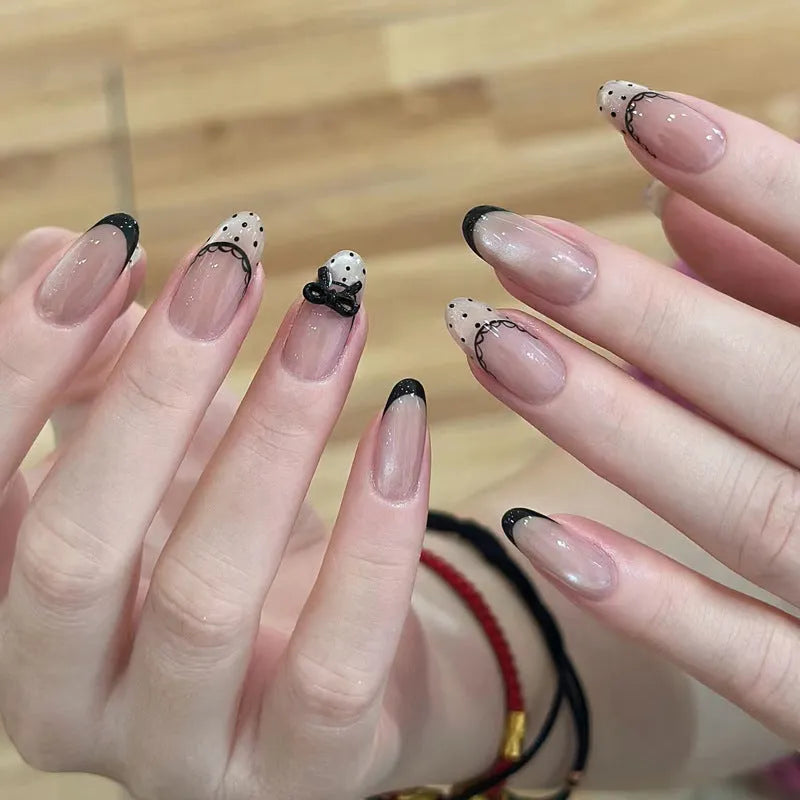 Set of random colour fake nails for home application