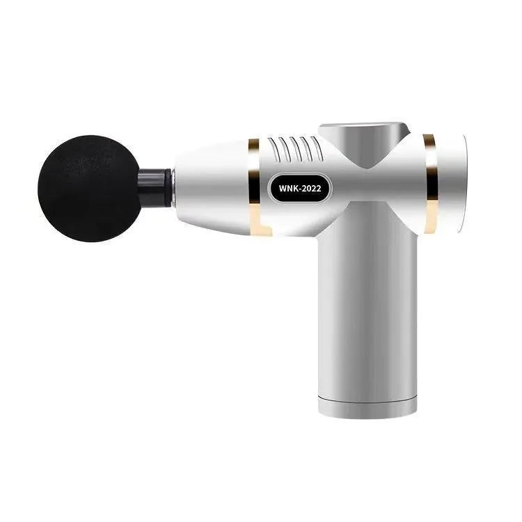 Mini percussion massage gun with 8 gears USB rechargeable in red ABS body