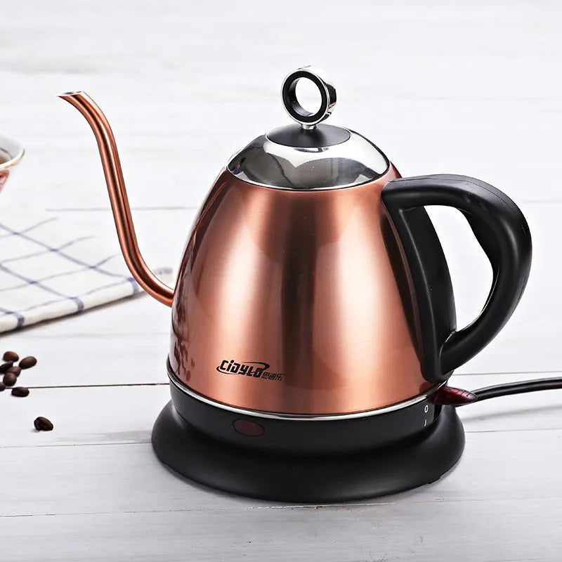 Automatic temperature control stainless steel kettle in gold, white or yellow with touch controls