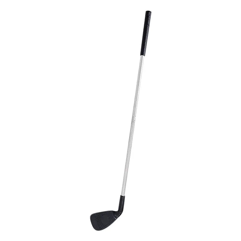 Metal golf practice putting club shown in adult size and children's size options for outdoor use.