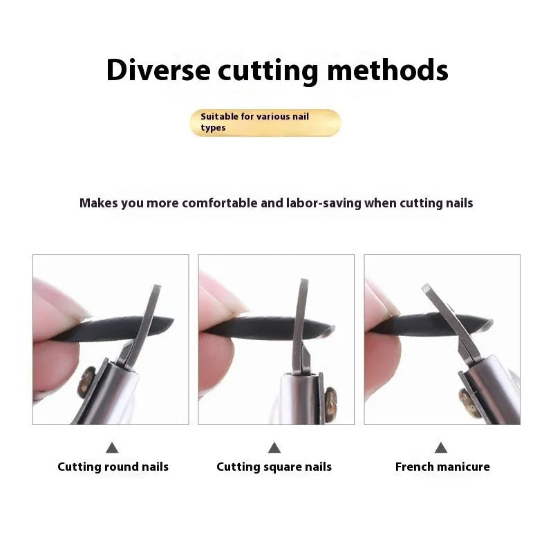 Titanium French U-shaped nail scissors with stainless steel blades in electrophoresis black finish