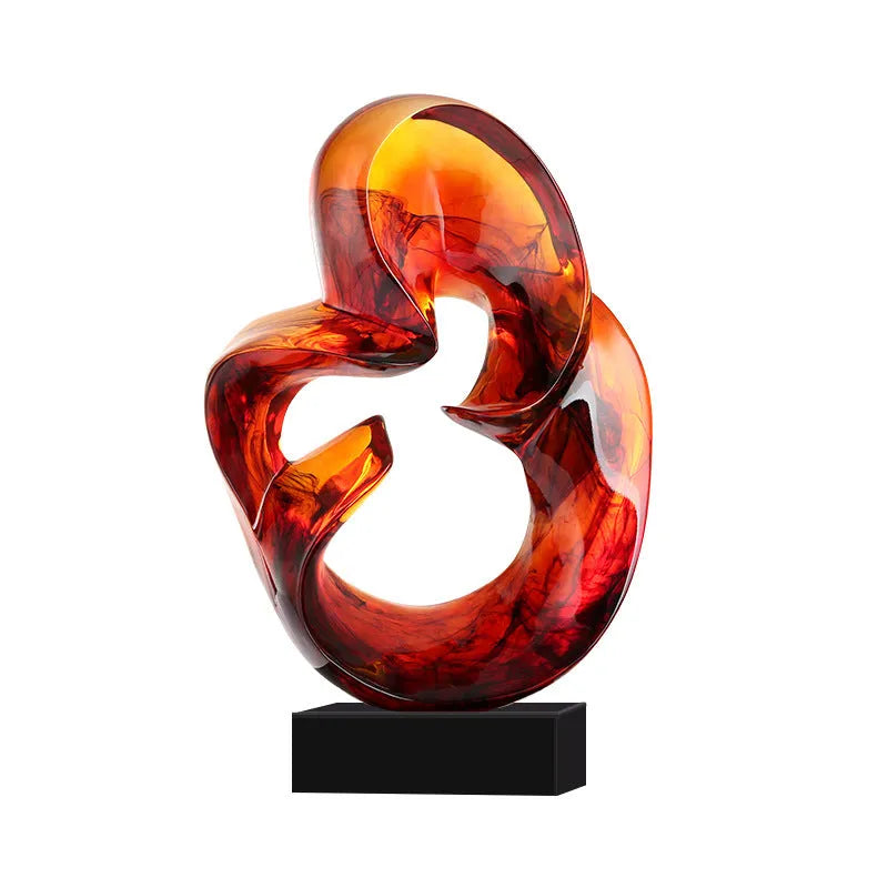 Transparent resin craft ornament in modern simplicity style for home decoration