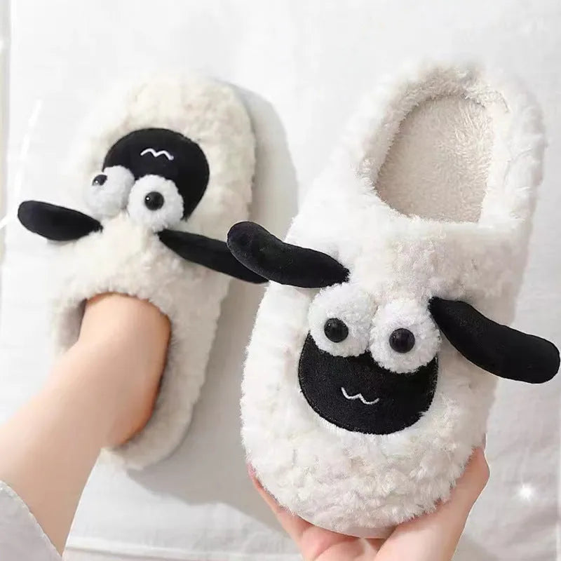 Brown suede slip-on slippers with PVC sole and thermal cotton lining for indoor footwear