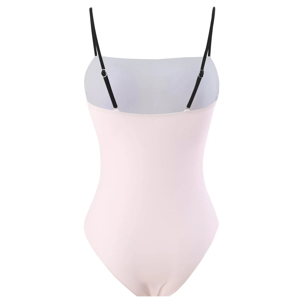 Women's pattern print one-piece bikini swimsuit with detachable tulle skirt