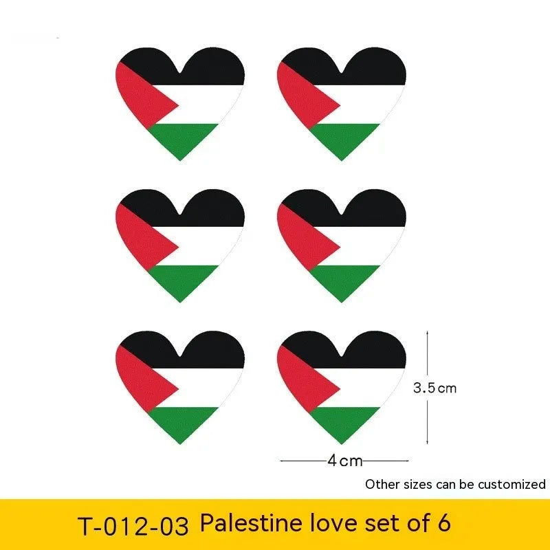 Palestinian flag vinyl car decal sticker measuring 15 by 10 centimetres