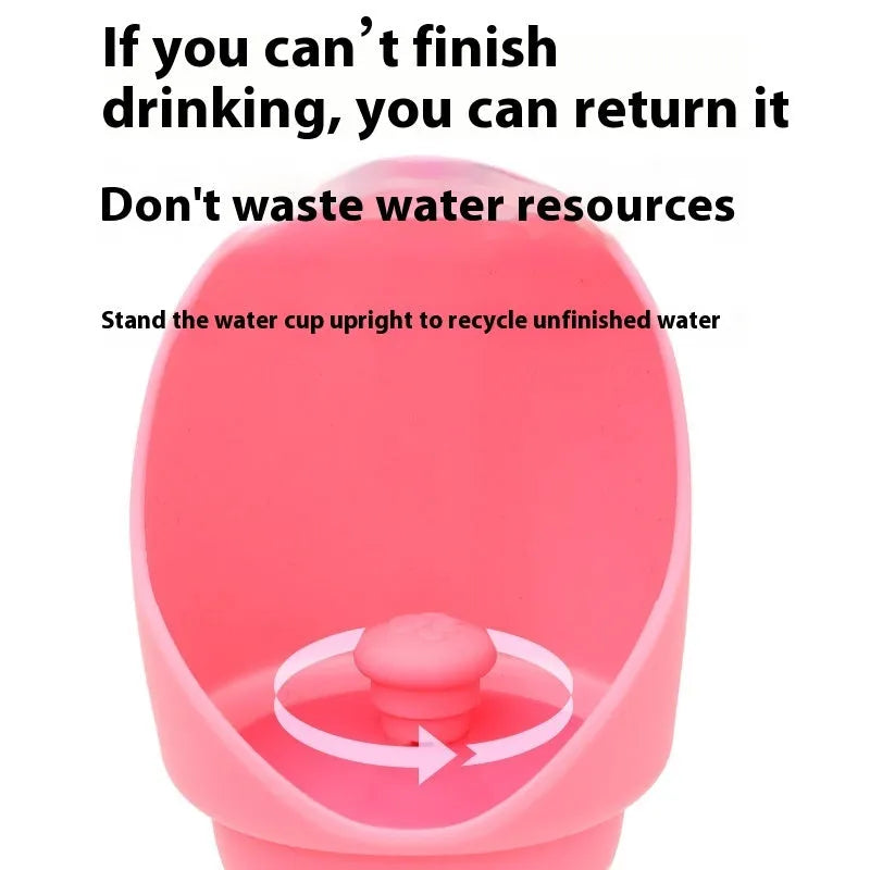 Silicone folding dog water cup shown in mint green colour, unfolded and flat.