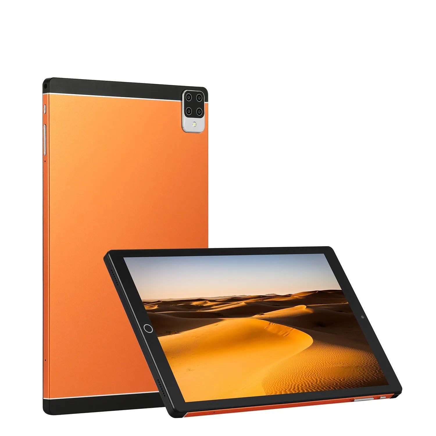 Android 15 tablet computer with 11.6-inch screen in blue colour, showing home screen interface.